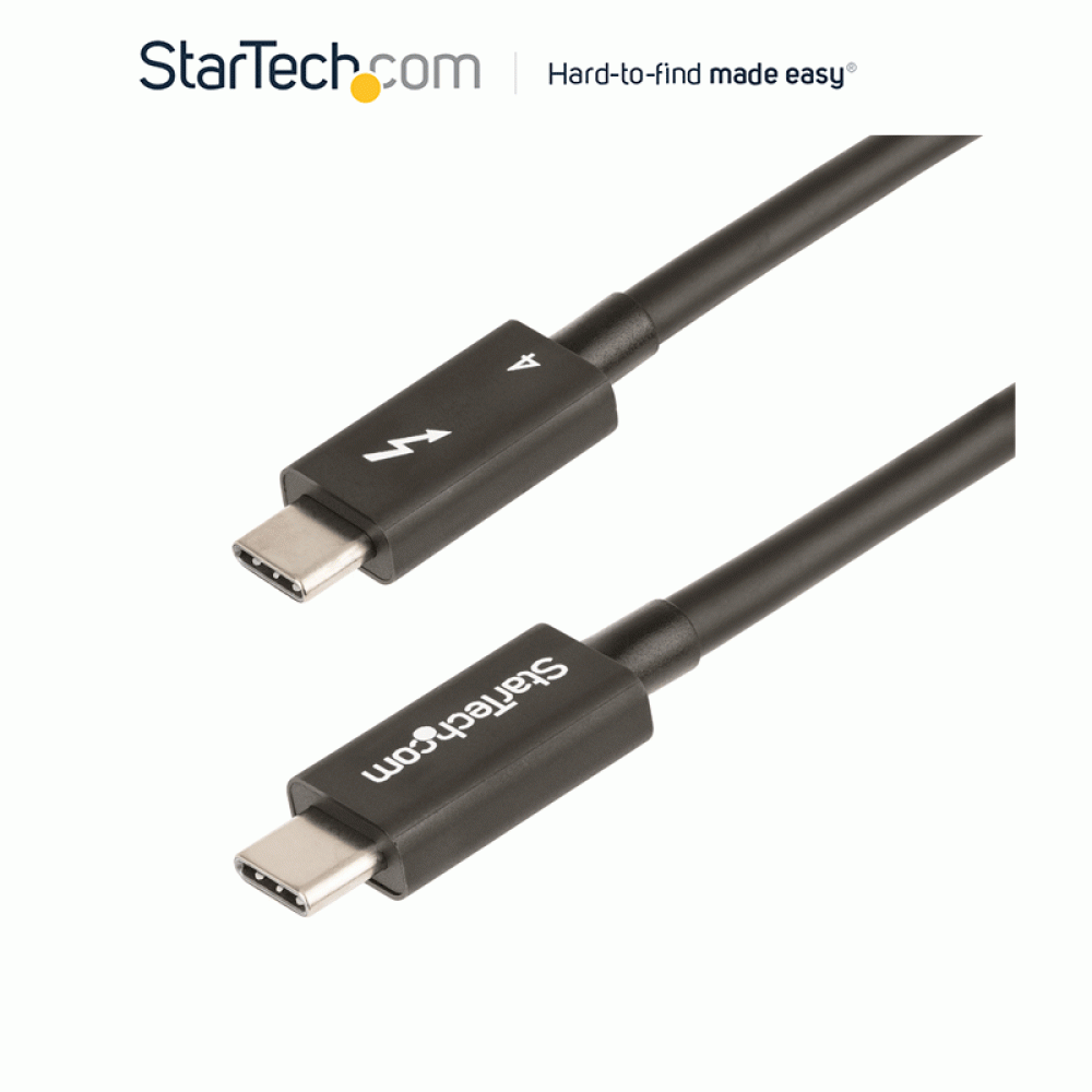 StarTech.com Thunderbolt 4, 1m Cable, 40Gbps, 100W PD, 4K/8K Video (TBLT4MM1M)
