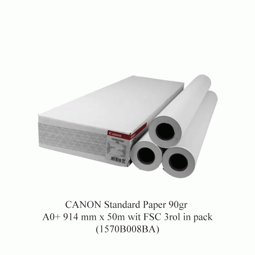 CANON Standard Paper 90gr A0+ 914 mm x 50m wit FSC ds/3rol (1570B008BA)