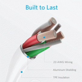 ANKER Powerline III Type-C to Lightning 2.0 Cable, 1.8m, White (A8833H21)