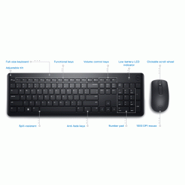 DELL Wireless Keyboard and Mouse - KM3322W (RUS)