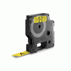 DYMO D1 Tape 45018 12MM X 7M TAPE, BLACK ON YELLOW (S0720580)