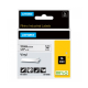 DYMO RHINO S0708600 Vinyl 12X5.5, Black On White (18444)