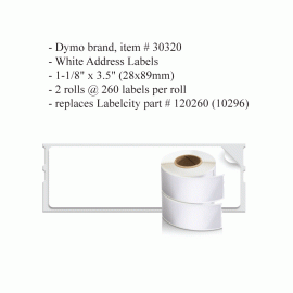 DYMO Label 30320 Address Labels 28 x 89 mm (120260 / 10296)