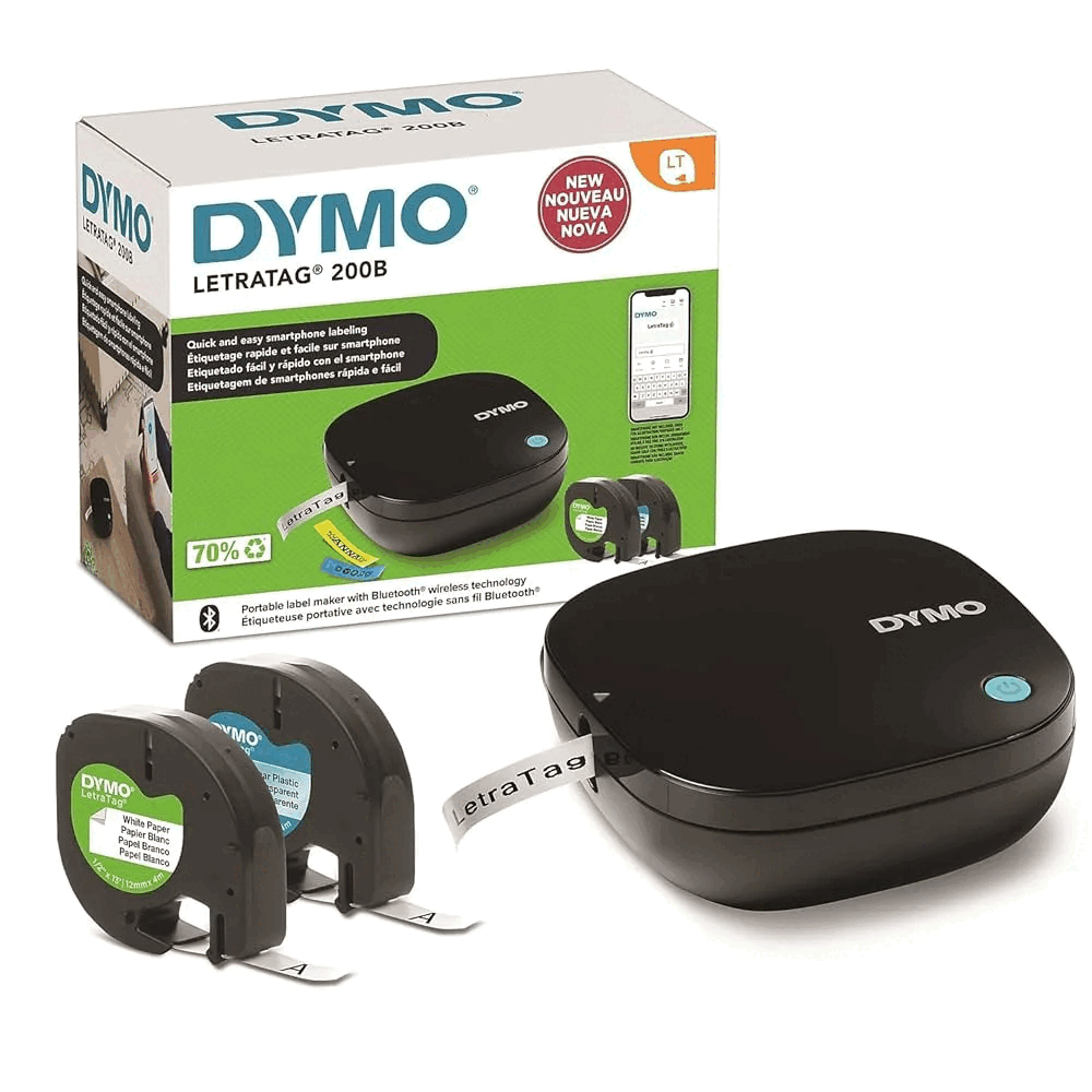 DYMO LetraTag 200B Portable Thermal Bluetooth Label Maker + 2 tapes (2179979)