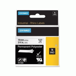 DYMO RHINO S0718220 Polyester 19X5.5 black on white (18765 / 18484)