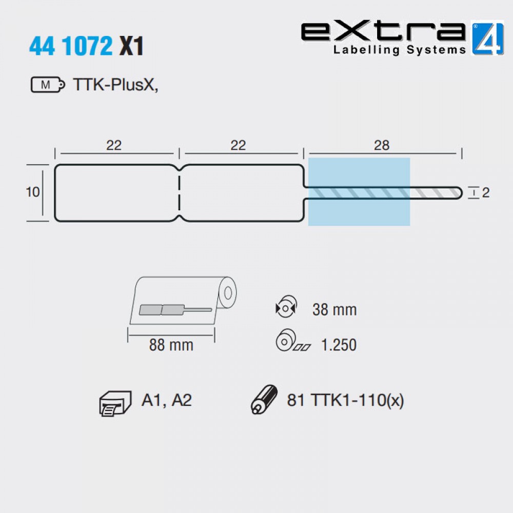 Labels with loop - 44 1072 X1