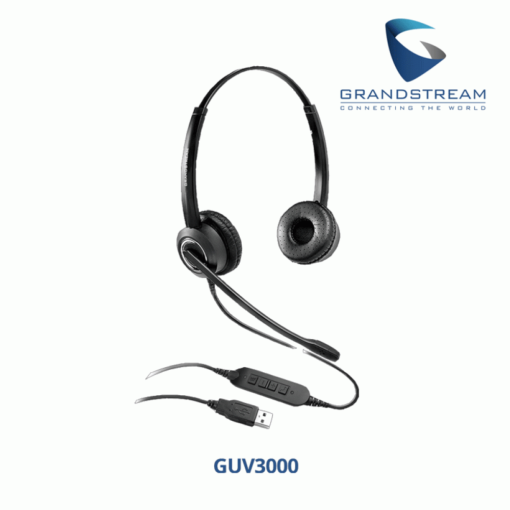 Grandstream GUV3000, HD USB Headsets with Noise Canceling Mic