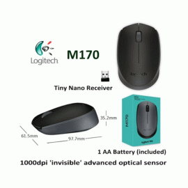 Logitech M170 Wireless Mouse Black/Grey (‎910-004642)